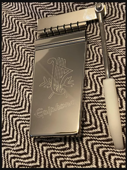 AWESOME ENGRAVED VIBROLA Lyre For Epiphone SG, FireBird Guitar With Roller Bridge