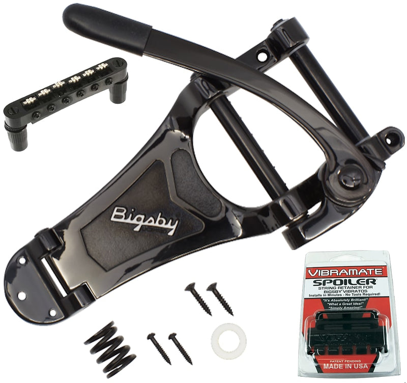 Bigsby B700 Black Aluminum Tremolo bar, Roller Bridge, String Spoiler 4 USA Gibson Les Paul 3 Pc set